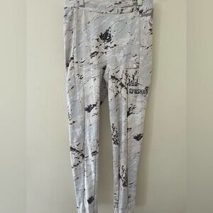 Gymshark Women’s White Camo Splash Activewear Workout Gym Leggings Size Medium